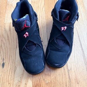 Jordan Kids Black Sneakers with Red Accents